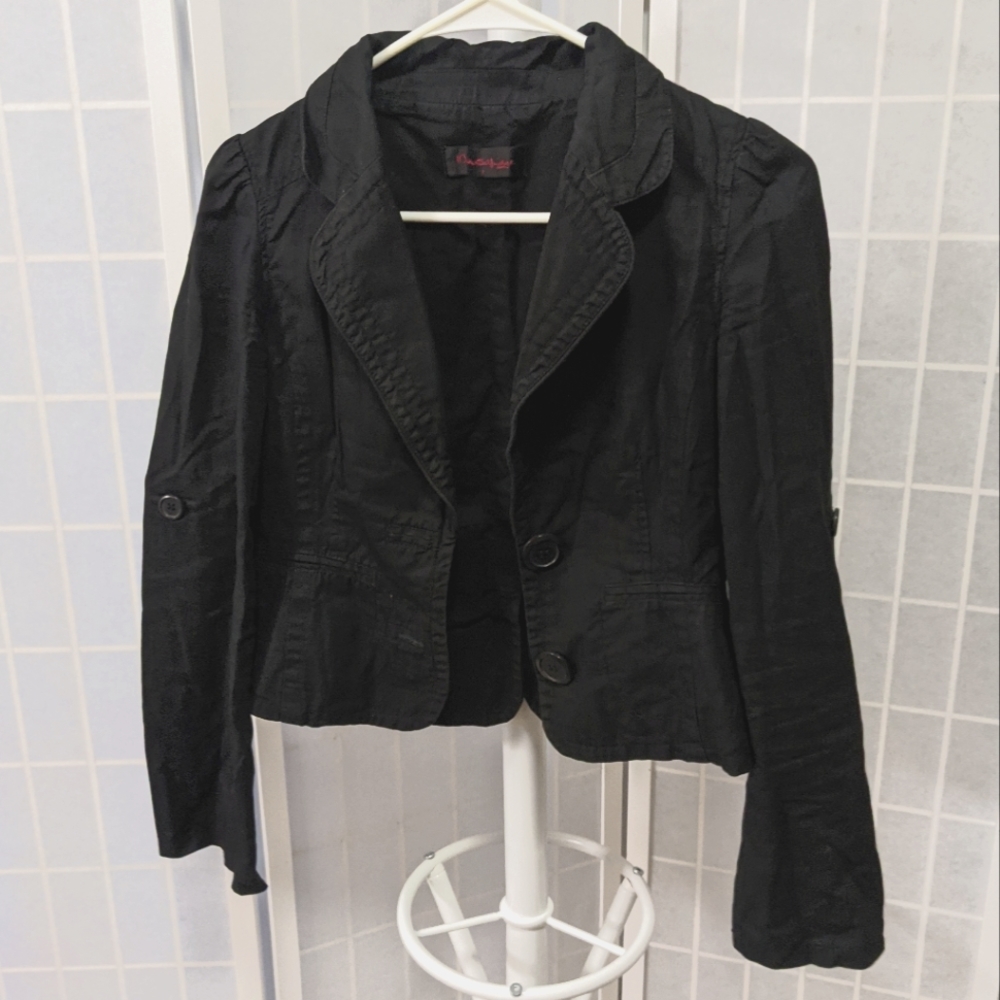 Miss Selfridge Black Blazer with Colour Rules Black Mini Skirt